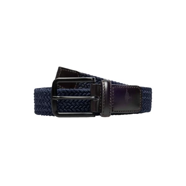 Fynch-Hatton Elastische gevlochten riem 35mm Night Blue maat 115