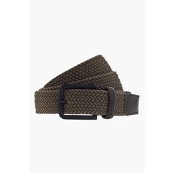 Fynch-Hatton Elastische gevlochten riem 35mm Olive Green maat 100