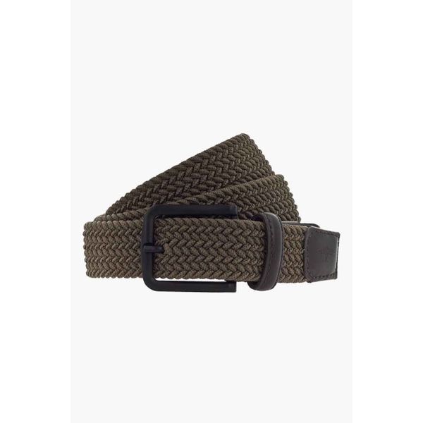 Fynch-Hatton Elastische gevlochten riem 35mm Olive Green maat 100