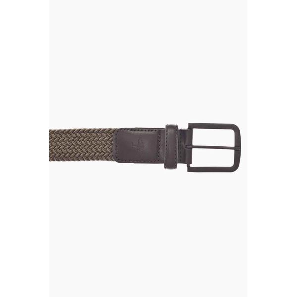 Fynch-Hatton Elastische gevlochten riem 35mm Olive Green maat 100