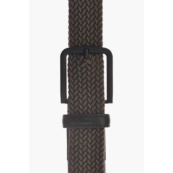 Fynch-Hatton Elastische gevlochten riem 35mm Olive Green maat 100