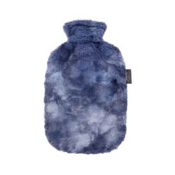 Warmwaterkruik met pluchen hoes blauw 2l  