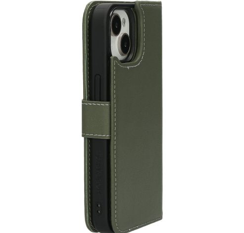 Leather 2 in1 Wallet Case iPhone 15 Green     Mobiparts