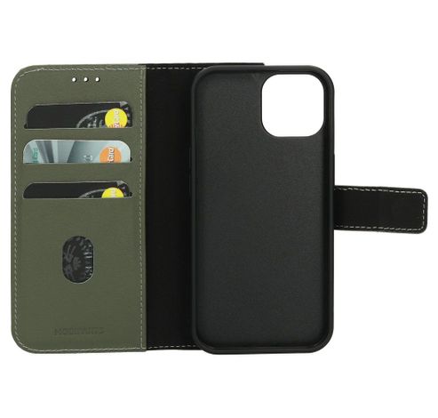 Leather 2 in1 Wallet Case iPhone 15 Green     Mobiparts