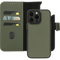 Mobiparts Leather 2 in1 Wallet Case iPhone 15 Pro Max Green    