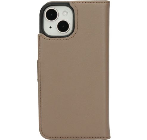 Leather 2 in1 Wallet Case iPhone 15 Taupe     Mobiparts