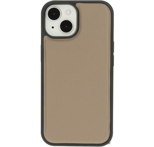 Leather 2 in1 Wallet Case iPhone 15 Taupe     Mobiparts