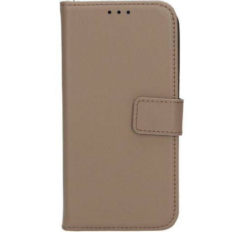 Leather 2 in1 Wallet Case iPhone 15 Pro Taupe  Mobiparts