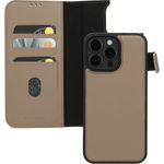 Leather 2 in1 Wallet Case iPhone 15 Pro Max Taupe    