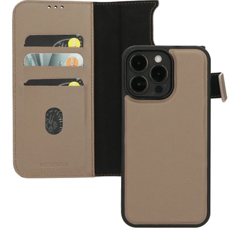 Leather 2 in1 Wallet Case iPhone 15 Pro Max Taupe     Mobiparts