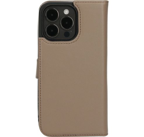 Leather 2 in1 Wallet Case iPhone 15 Pro Max Taupe     Mobiparts