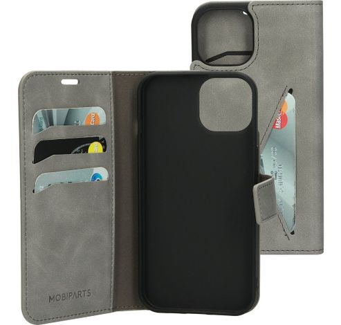 Classic Wallet Case Apple iPhone 15 Grey   Mobiparts