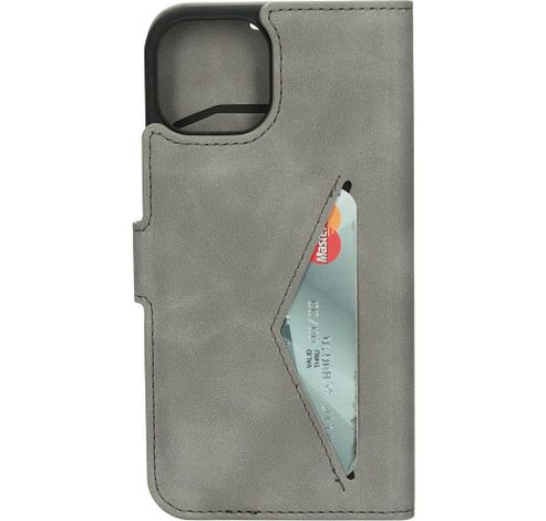 Classic Wallet Case Apple iPhone 15 Grey   Mobiparts