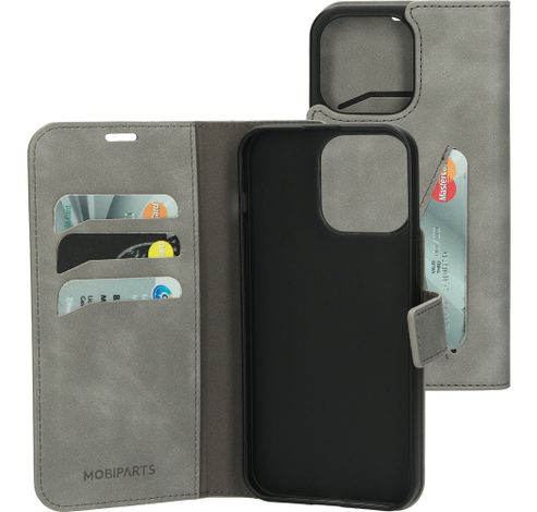 Classic Wallet Case Apple iPhone 15 Pro Max Grey   Mobiparts