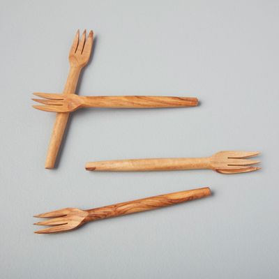 Aperitiefvork olive wood forks - 4 stuks  Be Home