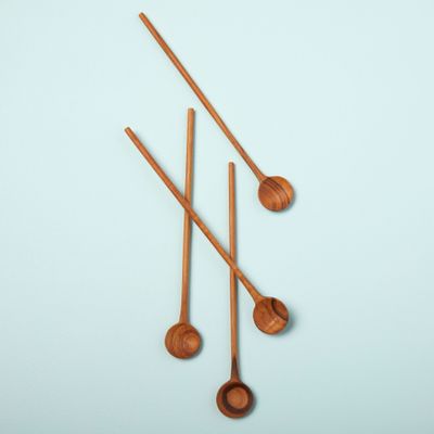 Lepel teak stirres - 4 stuks  Be Home