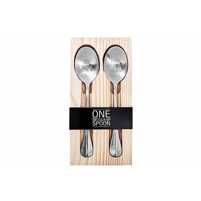 One Message Spoon Giftset: 1x Mr Right -  1x Mrs Always Right  ONE MESSAGE SPOON