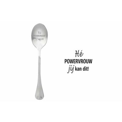 One Message Spoon Set6 Hé Powervrouw Jij Kan Dit  ONE MESSAGE SPOON