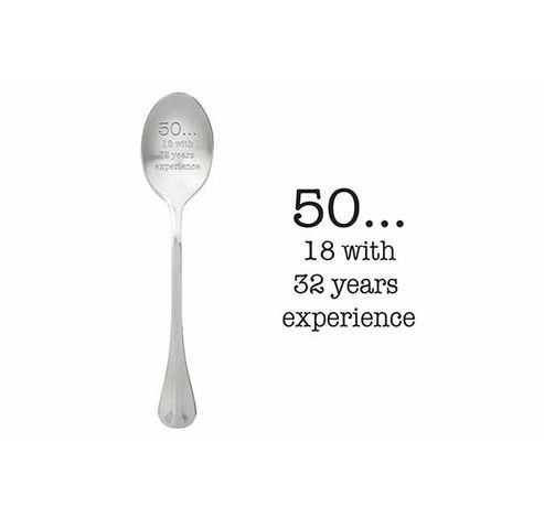 One Message Spoon Set6 50... 18 With 32 Years Experience  ONE MESSAGE SPOON