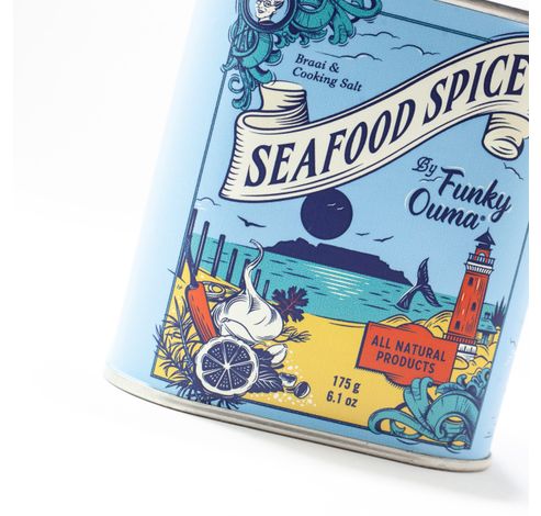 Tin Seafood Spice 175g  Funky Ouma