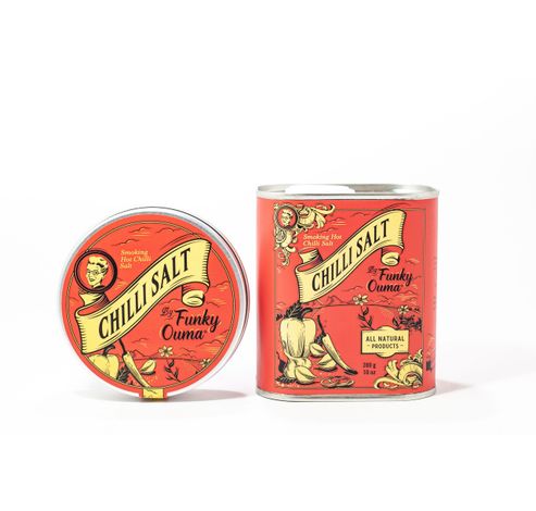 Travel Tin Chilli Salt 90g  Funky Ouma