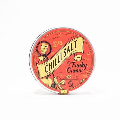 Travel Tin Chilli Salt 90g  Funky Ouma