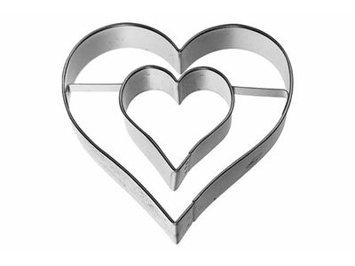 Koekjesvorm Hart 2-in-1 6,5x6xh2cm 