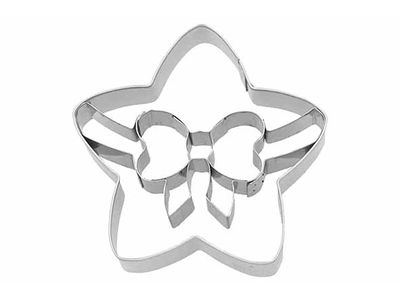 Koekjesvorm Ster Met Strik 2,5x6,5xh6,2cm
