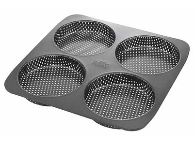 Laib & Seele Bakplaat Voor 4 Hambruger Broodjes 28x28xh3cm Geperforeerd