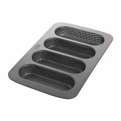 Laib & Seele Bakplaat Voor 4 Hot Dog Broodjes 35x22xh3cm Geperforeerd 