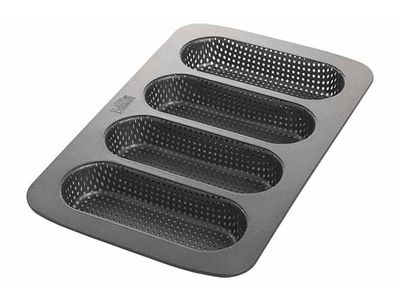 Laib & Seele Bakplaat Voor 4 Hot Dog Broodjes 35x22xh3cm Geperforeerd