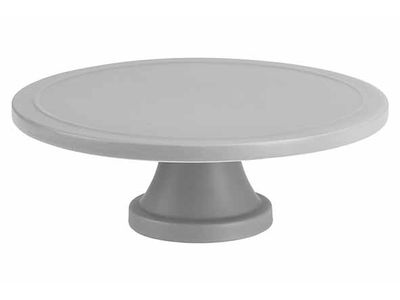 Trend Taartschotel D24xh8,5cm Mat Grijs