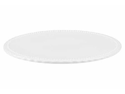 Vintage Taartschotel D25xh1,5cm Wit Glossy