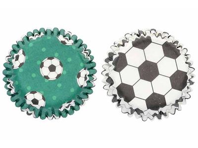 Mini-muffinvorm Set100 Voetbal 4,5x4,5xh2,5cm