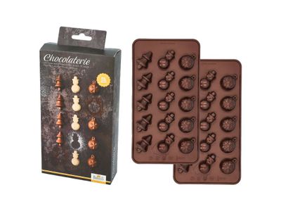 Chocolaterie Chocoladevorm Xmas Set2 15 Pralines Per Vorm - 3 Varianten