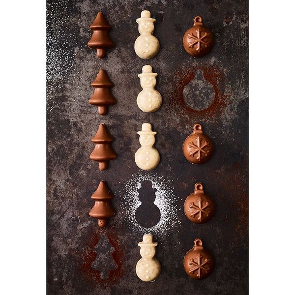 Chocolaterie Chocoladevorm Xmas Set2 15 Pralines Per Vorm - 3 Varianten 