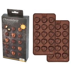 Chocolaterie Chocoladevorm Rose Set2 15 Pralines Per Vorm 