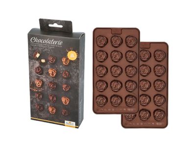 Chocolaterie Chocoladevorm Rose Set2 15 Pralines Per Vorm