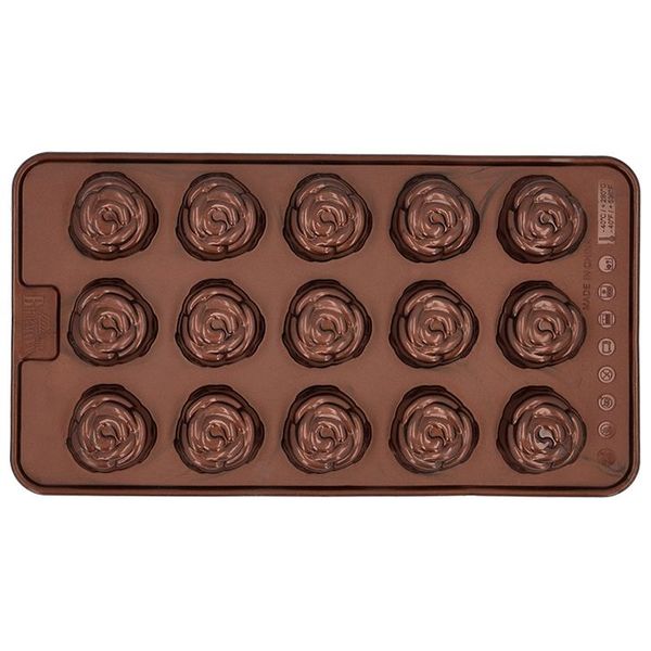 Chocolaterie Chocoladevorm Rose Set2 15 Pralines Per Vorm 