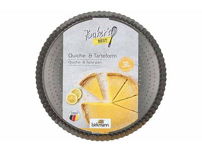 Bakers Best Taart- En Quichevorm 30x30xh4cm Perf. Losse Bodem - Non-stic