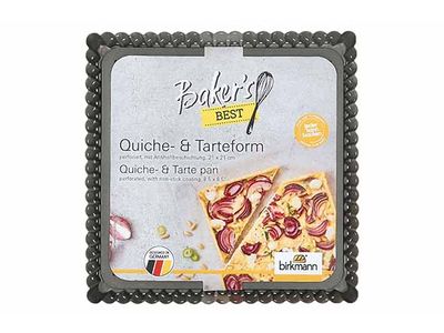 Bakers Best Taart- En Quichevorm 21x21xh3cm Perf. Losse Bodem - Non-stic