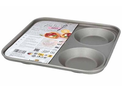 Bakers Best Bakplaat Yorkshire Pudding Voor 4pcs 24x24xh2,6cm Non-stick