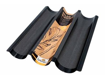 Bread Buddies Bakplaat Voor 3 Stokbroden Geperforeerd - Non-stick