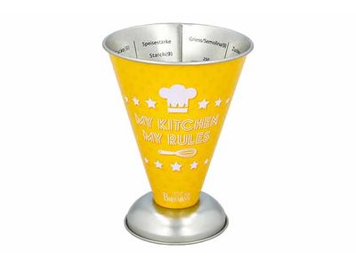 Colour Kitchen Maatbeker My Kitchen My Rules Geel 11x11xh14,5cm