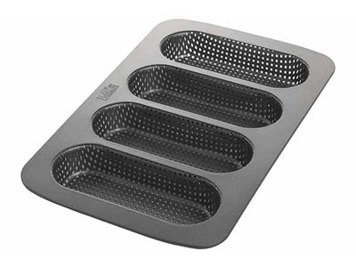 Laib & Seele Bakplaat Voor 4 Mini Stok Broden - Geperforeerd - Non-stick