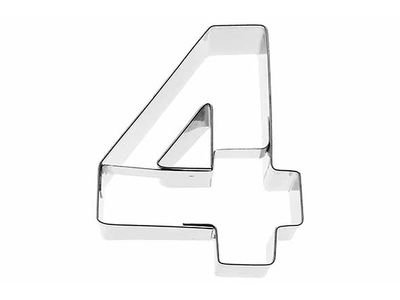 Koekjesvorm Cijfer 4 6cm 