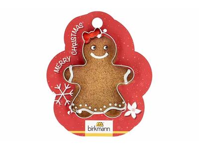 Koekjesvorm Peperkoekenvrouwtje 8cm Hangkaart