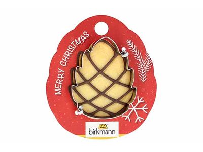 Koekjesvorm Dennenappel 6cm Hangkaart