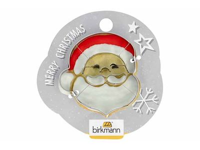 Koekjesvorm Kerstman Gezicht 6cm Hangkaart