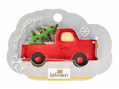 Koekjesvorm Kersttruck 7,5cm Hangkaart